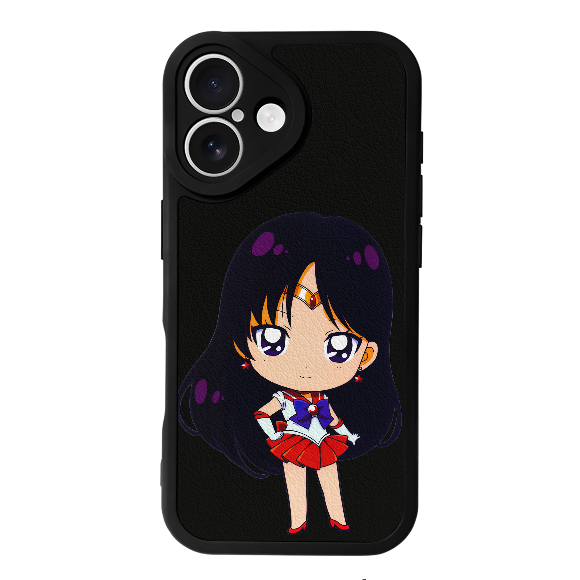 （画像用） 美少女戦士セーラームーン 火野レイ ひの レイ Sailor Moon Hino Rei （セーラーマーズ,Sailor Mars） 【iPhone 16シリーズ対応】シリコンスマホケース（レザー調） 材質：シリコン